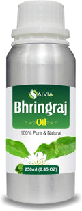 Salvia Bhringraj Oil (Eclipta alba) 100% Pure & Natural - Undiluted Uncut Cold Pressed Premium Oil Use for Aromatherapy, Skin Care & Hair - Therapeutic Grade (250 ML (8.45351))