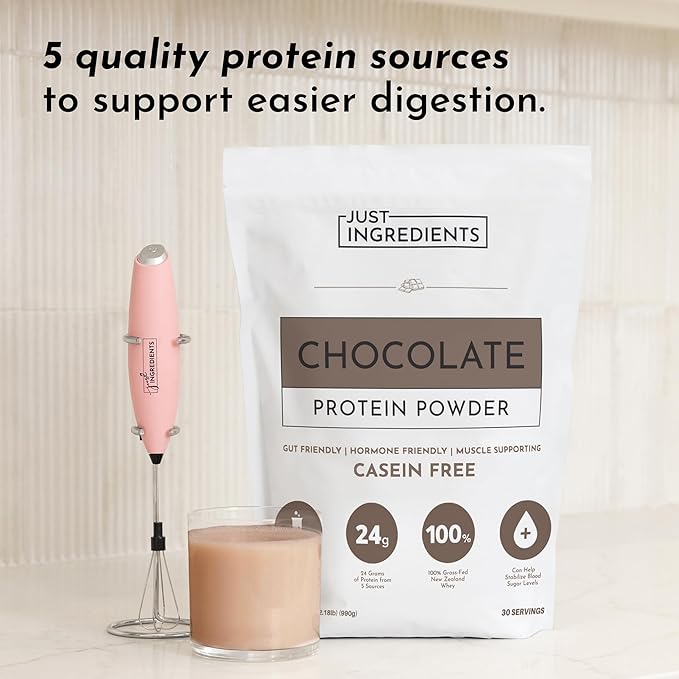 Chocolate Protein Powder – 30-Serving Blend with 100% Grass-Fed Whey & Organic Plant Proteins – Rich Cocoa Flavor – Supports Muscle Recovery, Energy & Satiety* – No Artificial Sweeteners or Fillers