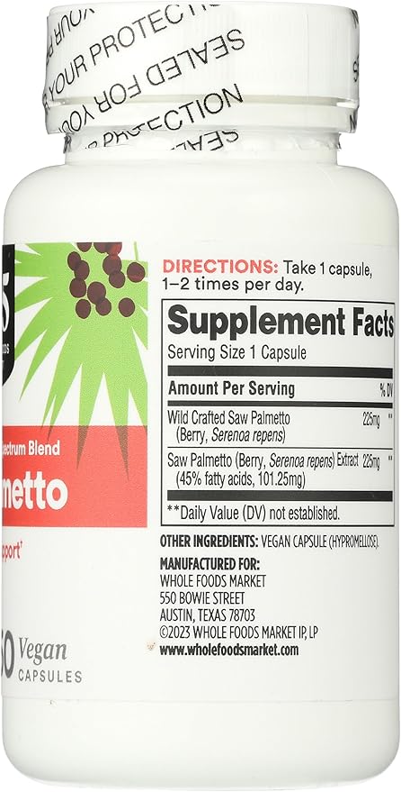365 by Whole Foods Market, Saw Palmetto, 60 Count