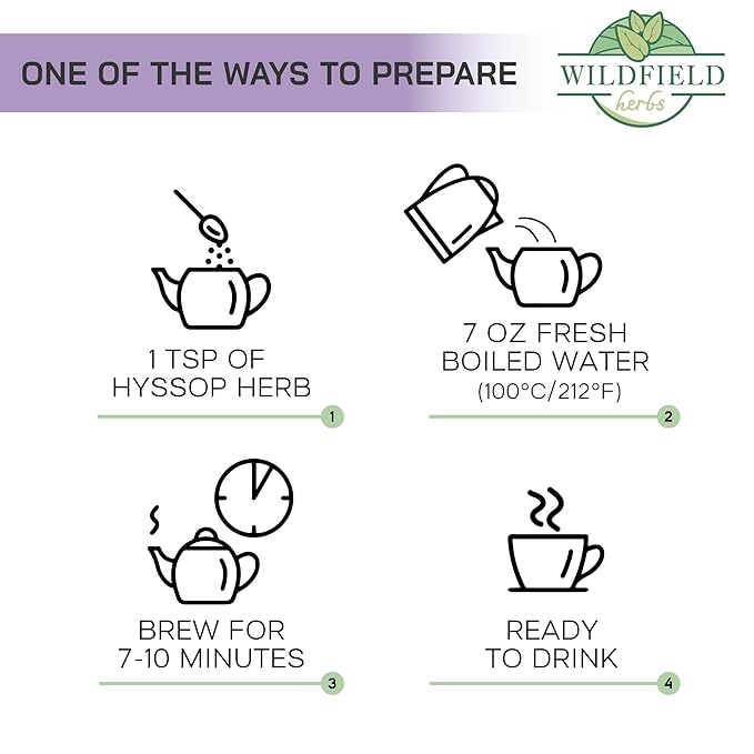 3 oz. Hyssop Dried Herb Hyssop Tea Herbal (Hyssópus Officinális) - 85 g Hyssops Hysopp Herb Hisopo
