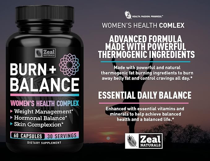 Zeal Naturals Weight Loss Support for Women + Daily Balance Vitamins (Iron, Vitamin D, Setria®, Folate) Premium Diet Support Pills for Women+ Multivitamin and Hormone Support