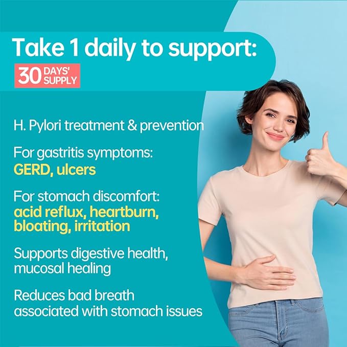 4 Pack MagenVital Pylopass H. Pylori Treatment Probiotics - 1 Per Day - Gastritis, Acid Reflux, Heartburn, Stomach Lining Repair - Lactobacillus Reuteri DSM17648 - Made in Germany
