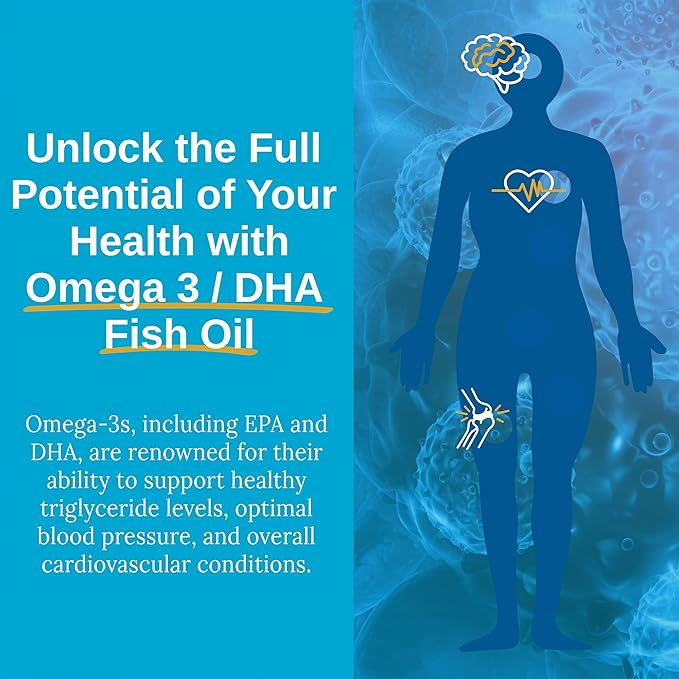 Xtendlife Omega 3 DHA Fish Oil - 1100mg with 700mg DHA and 300mg EPA - Omega 3 6 9 Supplement for Heart and Brain - 1 Month Supply (60 Count)