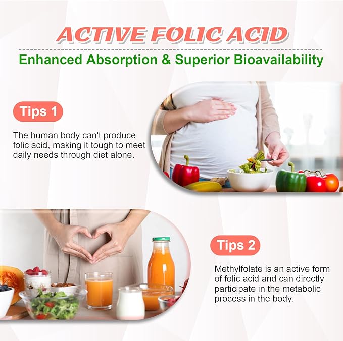 2 Pack L-Methylfolate 15mg & Methyl B12 Gummies, Folate Supplement for Brain Health, Mood & Immunity, DNA Synthesis & Repair, Sugar Free, Vegan, Raspberry Flavor, 120 Count