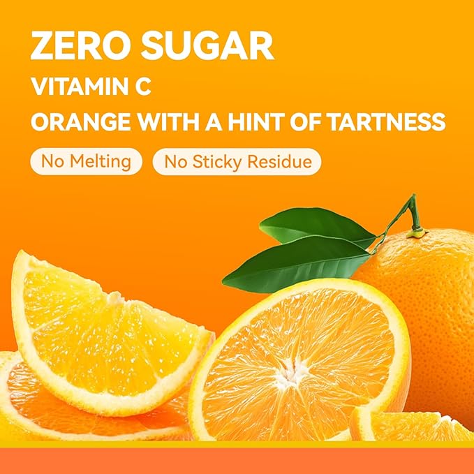 Zero Sugar Vitamin C Gummies 250 mg per Serving, Immune & Antioxidant Support, Natural Orange Flavor, 150 Count, 75 Day Supply, Sugar-Free, Vegetarian Gummies, No Artificial Sweeteners or Flavors