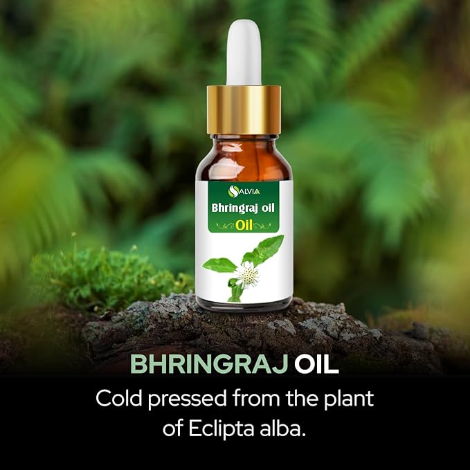 Salvia Bhringraj Oil (Eclipta alba) 100% Pure & Natural - Undiluted Uncut Cold Pressed Premium Oil Use for Aromatherapy, Skin Care & Hair - Therapeutic Grade (15 ML with Dropper (0.50 floz))