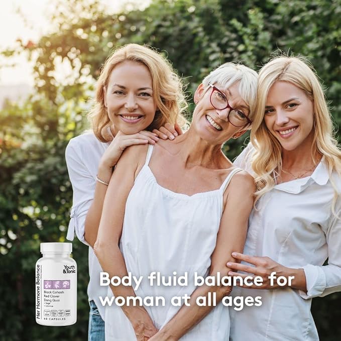 Youth & Tonic Water Retention Pills for Women and Hormone Balance Capsules for Swelling & Loss of Water and to Maintain Healthy Female Hormonal Level | 30 + 60 Capsules