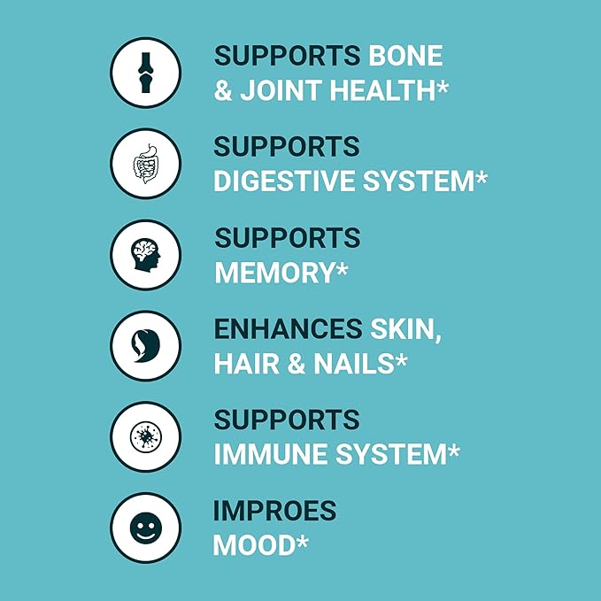 Zammex Bone Broth Protein Powder, Pure Grass Fed Beef, Vanilla Protein Powder,Hydrolyzed Collagen Supplement for Healthy Skin,Nails,Hair,Joints, Non-GMO,Gluten Free, Great in Shakes