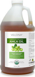 velona Amla Oil USDA Certified Organic - 64 Fl Oz | 100% Pure and Natural Carrier Oil | Extra Virgin, Unrefined, Cold Pressed