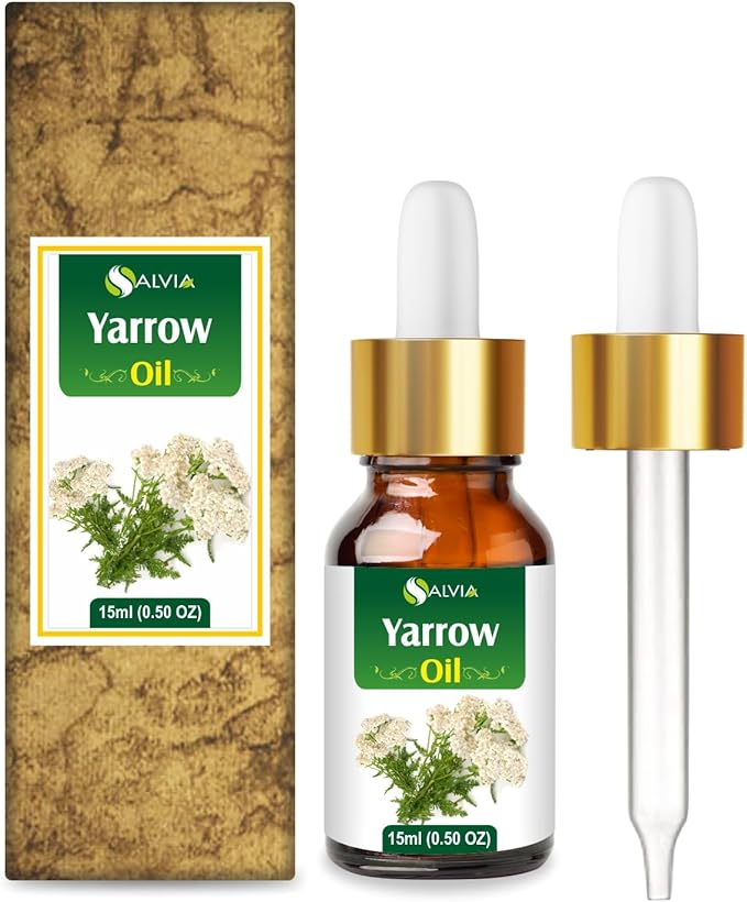 Yarrow Essential Oil (Achillea millefolium) Pure & Natural - Undiluted Uncut Premium Oil -Therapeutic Grade- Use for Aromatherapy (0.51 Fl Oz (Pack of 1))