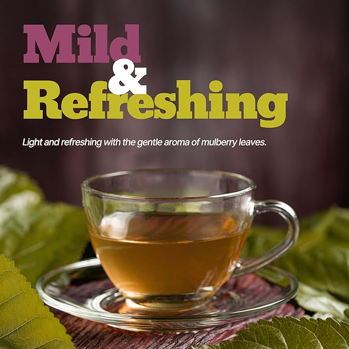 [Nokchawon] Mulberry Leaf Teabags – Naturally Caffeine-Free Mulberry Herbal Tea, 40 Tea Bags, 48g (1.69oz)