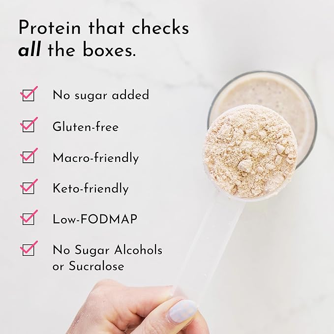 JUST INGREDIENTS French Vanilla Protein Powder – 30 Serving Bag – Grass-Fed Whey & Plant Protein Blend with Real Vanilla Bean – Sweetened with Coconut Sugar & Monk Fruit, Non-GMO, Gluten-Free