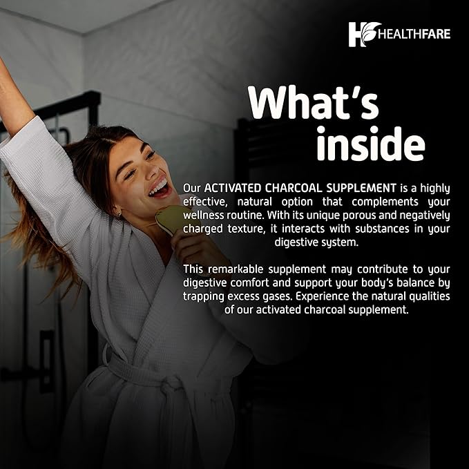 Activated Charcoal Capsules 1200 mg | 150 Vegan Capsules | Coconut-Sourced Charcoal | Natural Internal Cleanse Support | Non-GMO & Gluten-Free | Made in USA