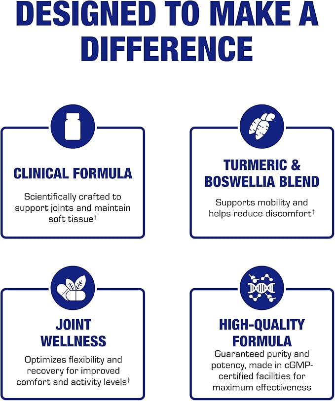 Pro ENZ Joint Support Supplement - Clinical Formula Turmeric Boswellia Supplement for Joint & Cartilage Mobility and Comfort Support Plus Eicosanoid Management with Proteolytic Enzymes (120 Servings)