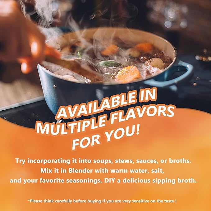 Zammex 100% Grass-Fed Beef Bone Broth Protein Powder, 20G Protein, Hydrolyzed Collagen Peptides Type 1&3, Supports Healthy Skin, Nails, Hair, Joints, Non-GMO, Gluten Free, Paleo & Keto Friendly