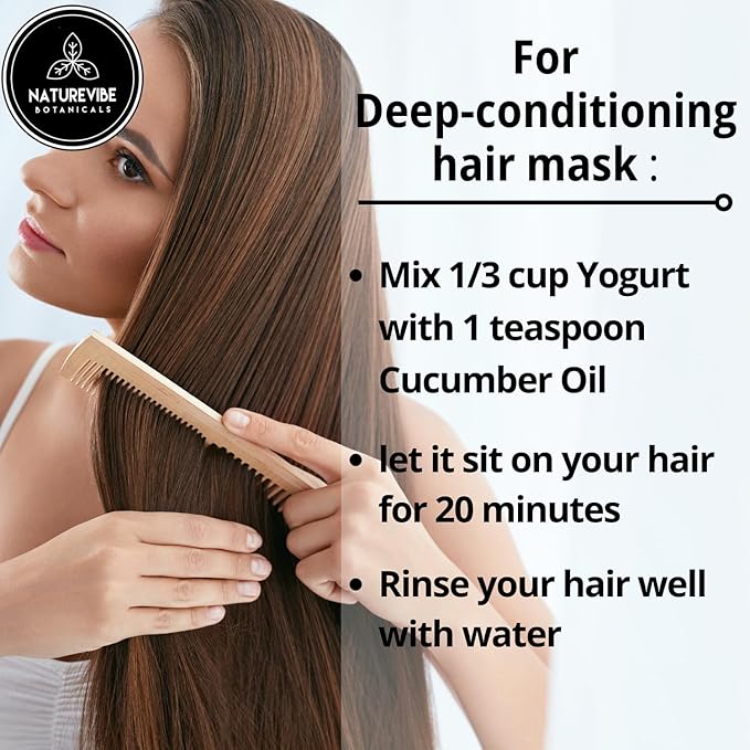 Naturevibe Botanicals Cucumber Oil 32 Ounces | 100% Pure and Natural | Great for Skin Care and Hair Care