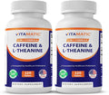 Vitamatic Caffeine Pills with L-Theanine – 300 mg Per Tablet – 120 Vegetarian Tablets (Pack of 2, Total 240 Tablets)