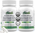 Super Sea Moss Blend - Advanced Formula with Ashwagandha KSM 66, Black Seed Oil, Burdock Root, Bladderwrack, Turmeric, ACV, Ayurveda - Lab Tested for Maximum Potency for Men and Women (2 Bottles)