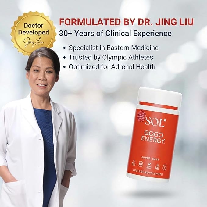 GoGo Energy Supplement: Natural Energy Boost, Cortisol Regulation, Focus Support, Herbal Alternative for Men & Women