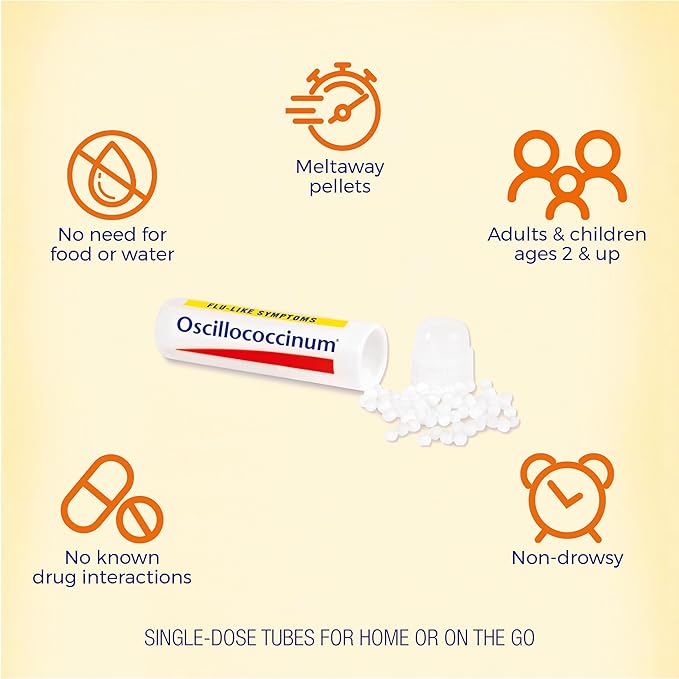Boiron Oscillococcinum for Relief from Flu-Like Symptoms of Body Aches, Headache, Fever, Chills, and Fatigue - 30 Doses