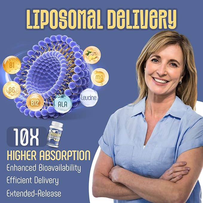 Zaigon Benfotiamine Thiamine Vitamin B1 Supplement, 600mg Liposomal Fat Soluble VIT B1 with Alpha-Lipoic Acid for Men & Women, Energy Boost, Glucose Metabolism & Nerve Support (120 Vegan Capsules)