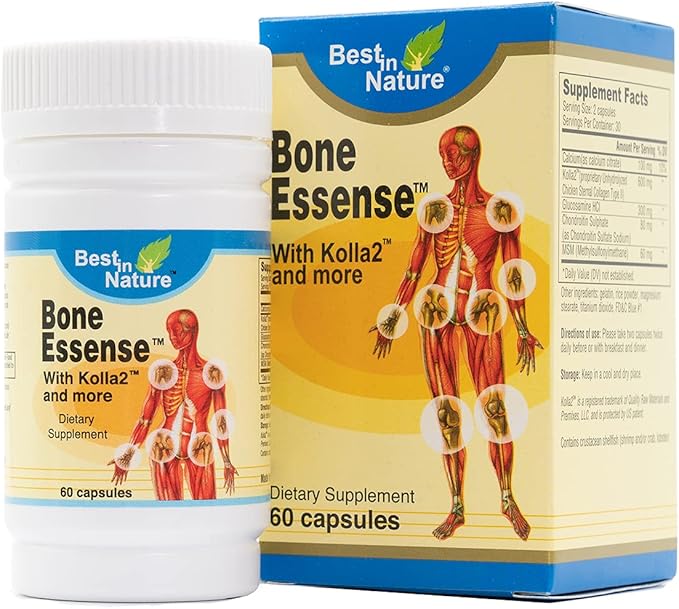 Bone Essense with Kolla2 (Type II Collagen) - Bone and Joint Health Supplement. (60 Count)