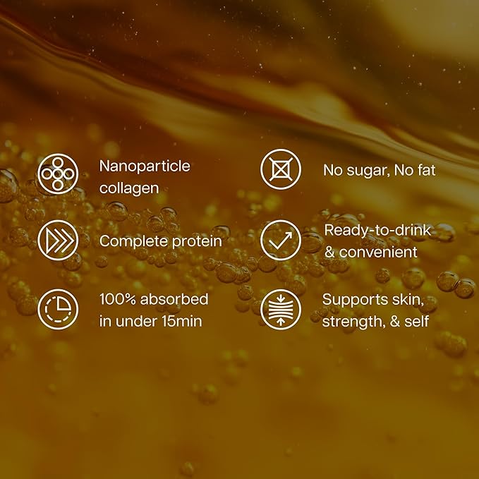 ProT Gold Liquid Collagen Protein Shot, 17g Clear Protein Nano-Hydrolyzed Grass Fed Collagen, 2g Arginine for Wound Support, Gluten Free, Sugar Free, 0g Carbs, Orange Creme, 1 fl oz, 24 Pack