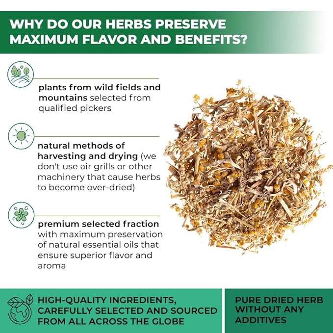 4 oz. Wormwood Tea Wormwood Herb Dried Herb Tea (Artemisia Absinthium) - 113g Dry Wood Worm Artemisiae Absinthii Herba Artemisa Ajenjo Hierba