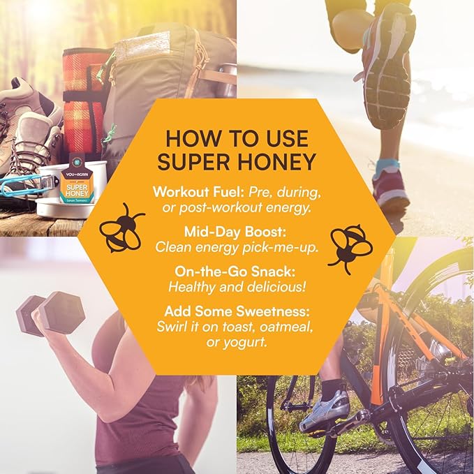 You Again Super Honey Packets - Variety | Workout Clean Energy Gel | Cycling, Endurance, Running Gel or Energy Snack | Paleo & Carnivore Snack | Gluten-Free | Made in USA | 12 Count