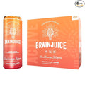 Brainjuice Brain Health Support Drink for Energy & Focus, Vitamin C, B5, B6 & B12, L Theanine, Alpha GPC, CoQ10 & Green Tea Caffeine, Gluten Free, Vegan, Blood Orange Jalapeno, 12 Oz Can, 6 Pack