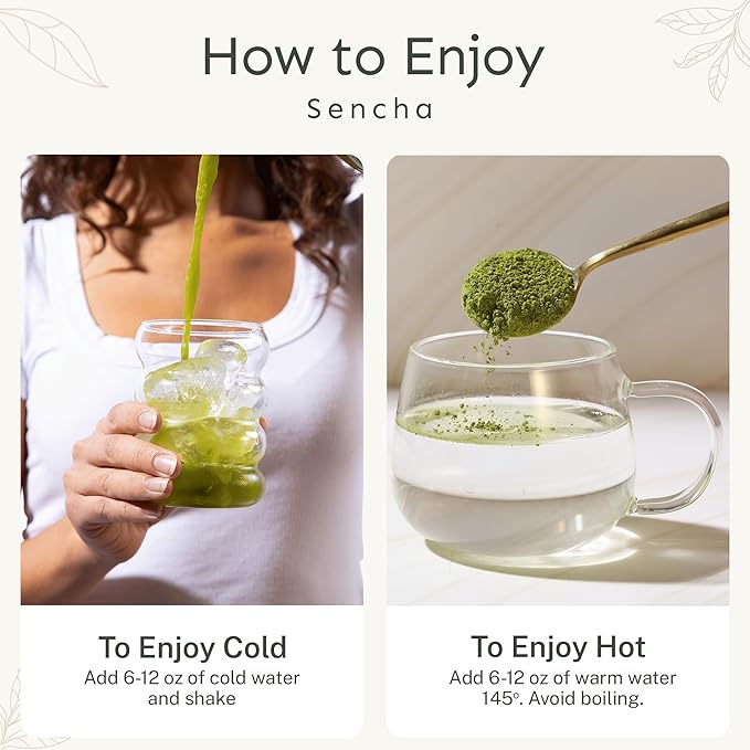 Yu Tea Organic Sencha Green Tea Powder, 30 Instant Packets | Rich in Antioxidants, EGCG, & L-Theanine | Pure Japanese First Harvest Leaf | Low Caffeine & Unsweetened | Single Serve Sticks