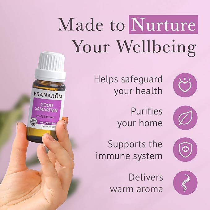 Pranarom - Good Samaritan Essential Oil Blend (15ml) -100% Pure Essential Oil for Diffusing and Cleaning | Lemon, Rosemary, Eucalyptus, Cinnamon