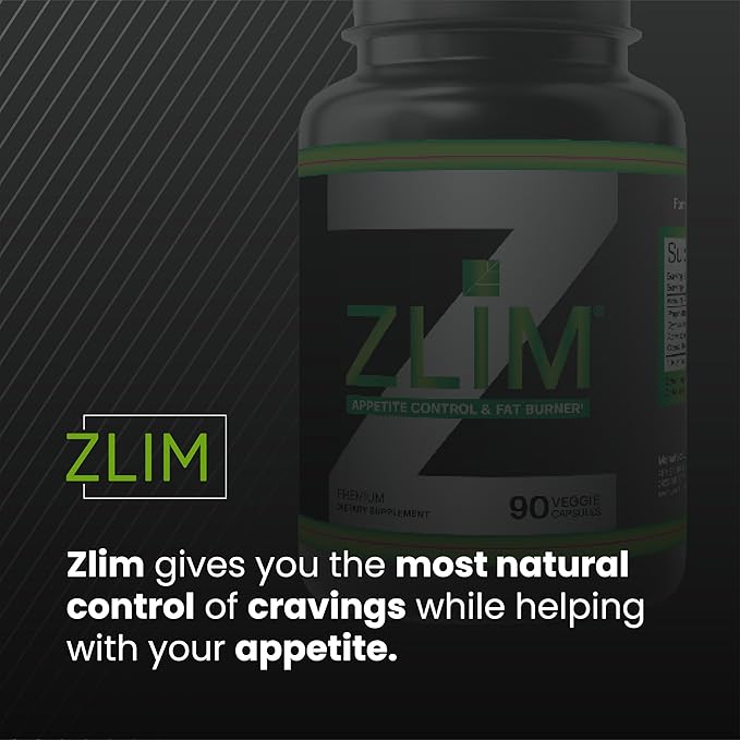 Zlim Appetite & Weight Supplement – Supports Healthy Digestion, Promotes Fiber & Antioxidant Intake, with Gymnema Sylvestre, Apple Pectin & Ashwagandha – All-Natural Ingredients (90 Veggie Capsules)