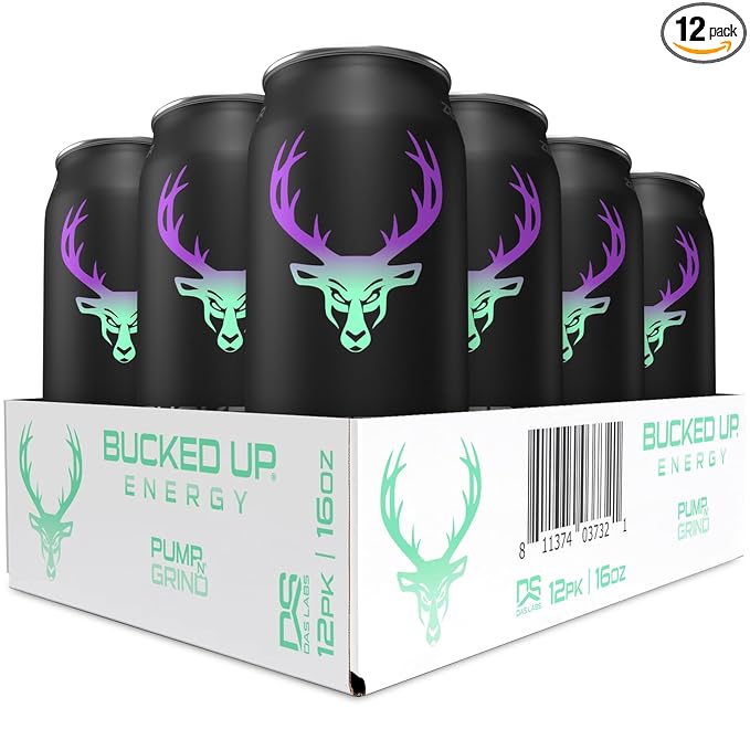 Bucked Up Energy Drink 300mg (Pump N Grind) (12 CT)