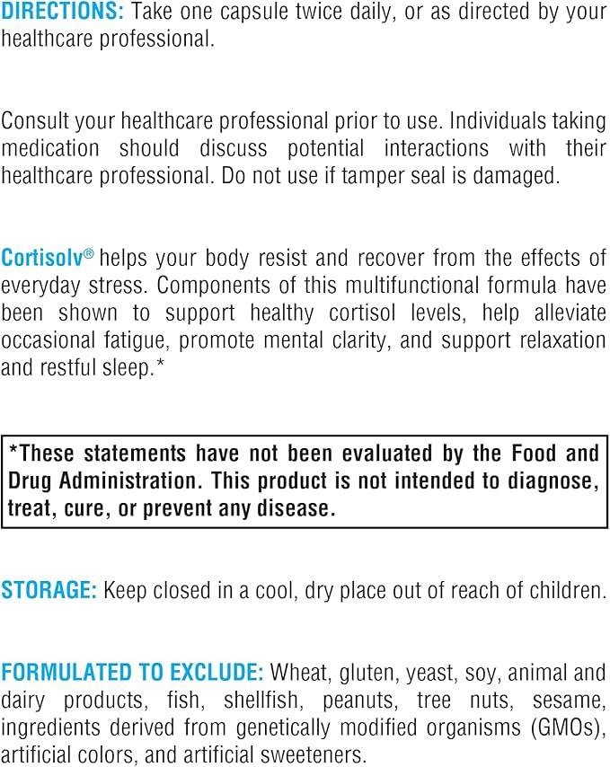 XYMOGEN Cortisolv Cortisol Supplement - Ashwagandha Supplement with L Theanine to Support Healthy Cortisol Levels, Energy, Relaxation and Mental Clarity (120 Capsules)