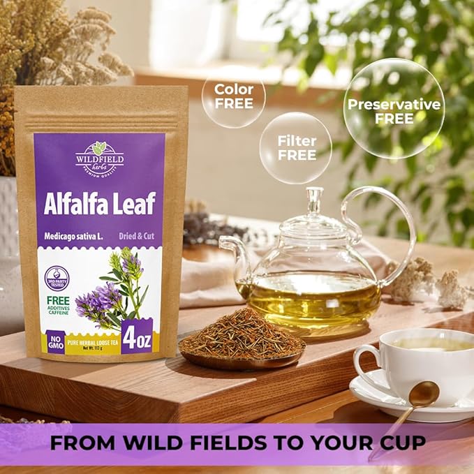 4 oz Alfalfa Leaf Alfalfa Herb Tea (Medicago Sativa) - 113g Tea Bags Herbal