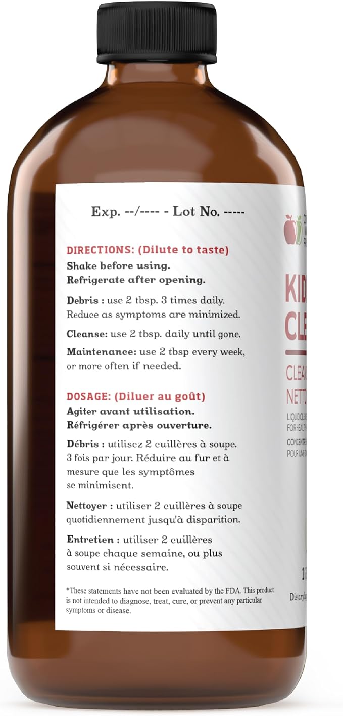 Complete Natural Kidney Complete - Liquid Dietary Supplement for Kidney Support, Cleanse, and Detox with Apple Cider Vinegar, Lemon, Organic Chanca Piedra, Beet, Citric Acid, Vitamin C, & More - 12oz