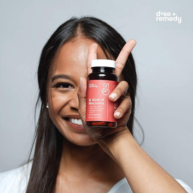 A dose of Recovery|Liver Detox | Made in USA | USDA | Hydration Support for Better Morning Recovery Asian Flush | Dihydromyricetin DHM, Quercetin, Vitamin B, Milk Thistle, Prickly Pear, | (45 Pills)