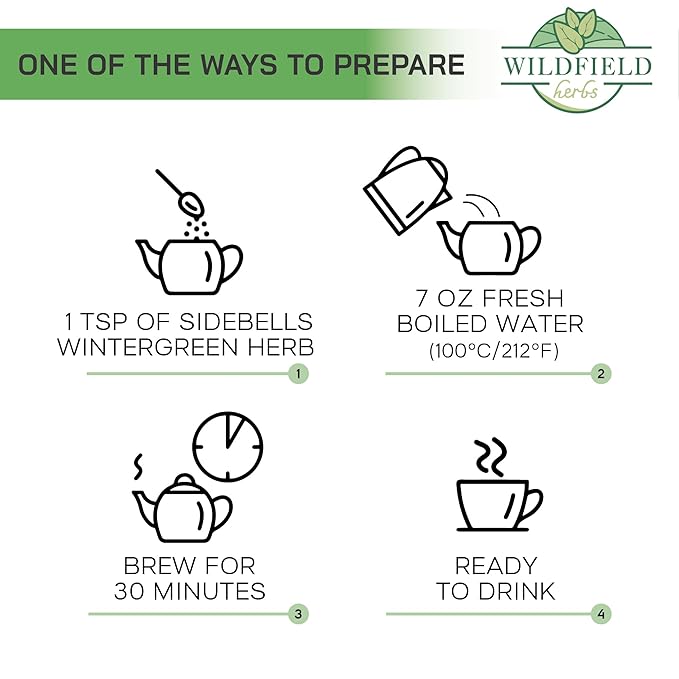 1.8 oz. Dried Cut Sidebells Wintergreen Herb Tea (Orthilia Secunda) - 50 g One-Sided Wintergreen Herbal Tea Orthilia (Peralito)