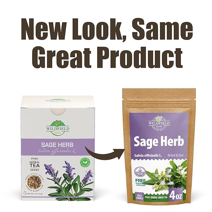 4 oz. Dried Sage Herb Herbs Tea (Salvia Officinalis) - 113g (4 oz) Herbal Tea Salvia Sage