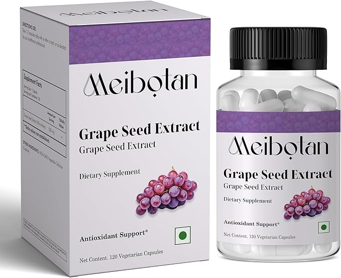 Grape Seed Extract, Maximum Strength 500 mg (a Highly Concentrated Extract with a Minimum of 90% Polyphenols), 120 Veg Capsules