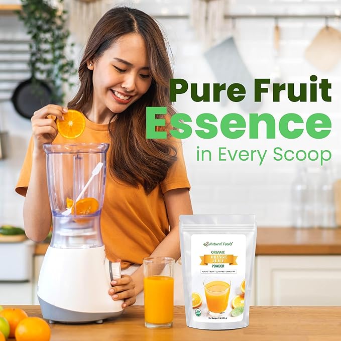 Z Natural Foods Organic Pineapple Juice Powder, Tropical Fruit Juice Superfood Powder, Mix in Smoothies, Shakes, Tea, Cooking, and Baking Recipes, Non GMO, Gluten Free, Vegan, Kosher, 1 lb