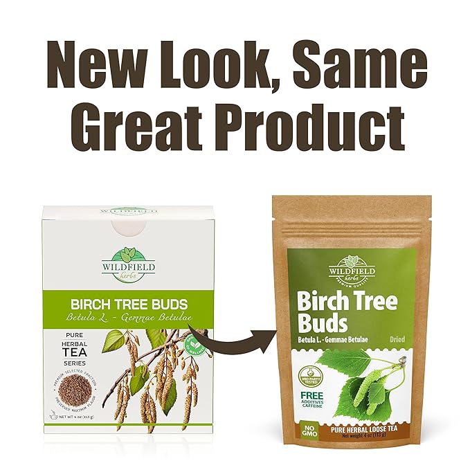 4 oz. Birch Tree Buds Herbal Tea (Betulae Gemmae) - 113g Dried Birch Tree Buds Betula Pendula Herb Tea Hojas Te De Abedul