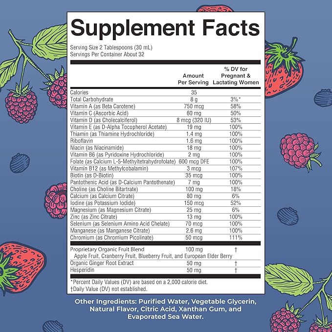 MaryRuth’s Postnatal & Prenatal Vitamins for Women | Sugar Free | Selenium | Folate | Vegan | Non-GMO | Gluten Free | 32oz