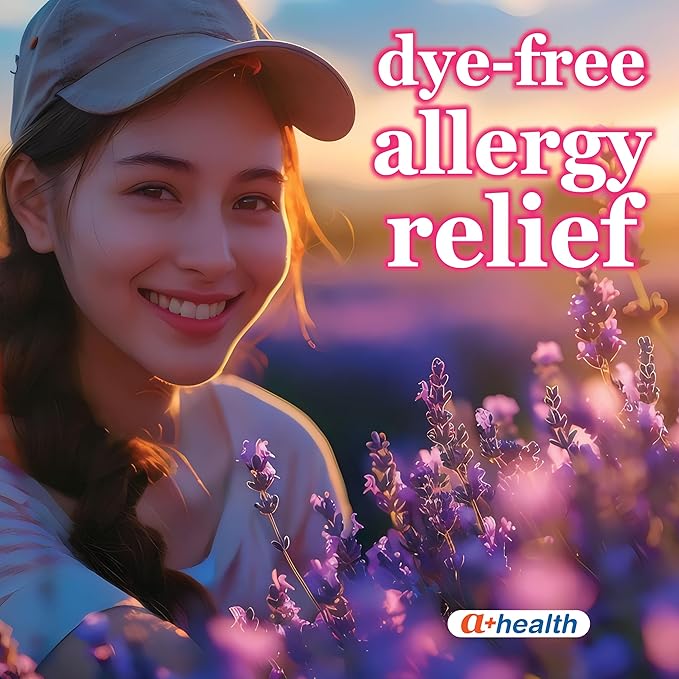 A+Health Allergy Relief Dye-Free Diphenhydramine 25mg Softgels, for Relief of Allergy Symptoms Like Runny Nose, Sneezing, Itch of The Nose or Throat, Itchy, Watery Eyes, 48 Count