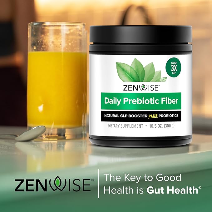 Zenwise Health ZenGLP-1, Natural GLP-1 with Metabolic Probiotics to Help Control Hunger & Cravings and Support Digestive Health - GLP-1 Supplement Support for Women & Men - 30-Day Serving