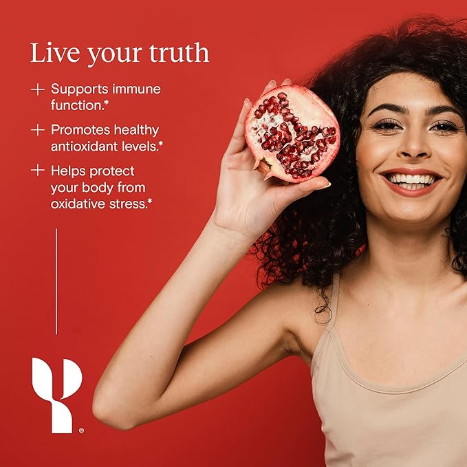 Yoli® Truth Antioxidant and Immune Support Supplement with Vitamin C, Botanicals, Superfruits, and Minerals - Pomegranate, 30 Packets