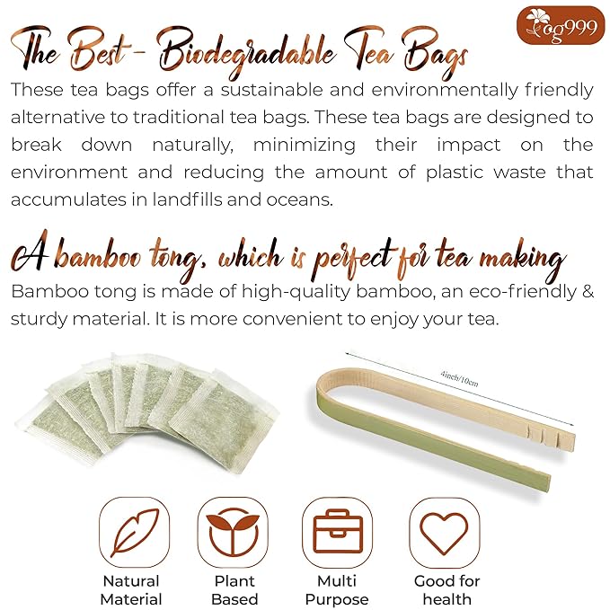 TOG999, Premium 135 Tea Bags - Special Cinnamon Tea, 100% Natural & Pure. Cinnamon Stick Herbal Spice Tea. No Sugar, No Caffeine, No Gluten, Vegan.