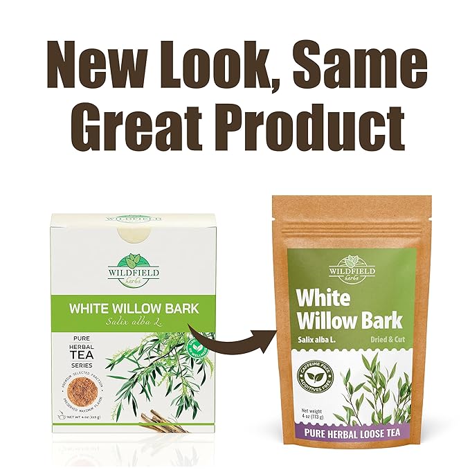 4 oz. White Willow Bark Tea Herbal (Salix Alba) - 113g White Willow Bark Herb Tea Corteza De Sauce