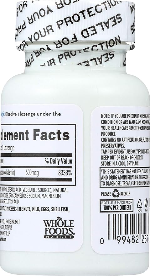 365 by Whole Foods Market, Vitamin B12 500mcg Lozenges, 100 ct
